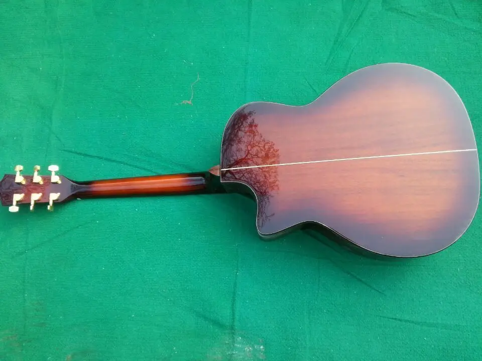 New+ Factory+ KOA body acoustic guitar Chaylor KOA electric acoustic guitar Free Shipping Sunset finish KOA acoustic