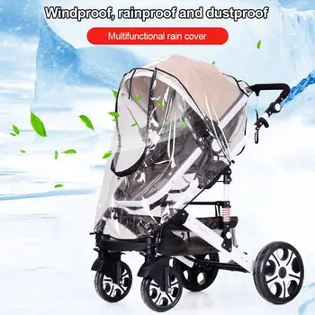 

Stroller Accessories Waterproof Rain Cover Transparent Wind Dust Shield For Baby Strollers Pushchairs Raincoat