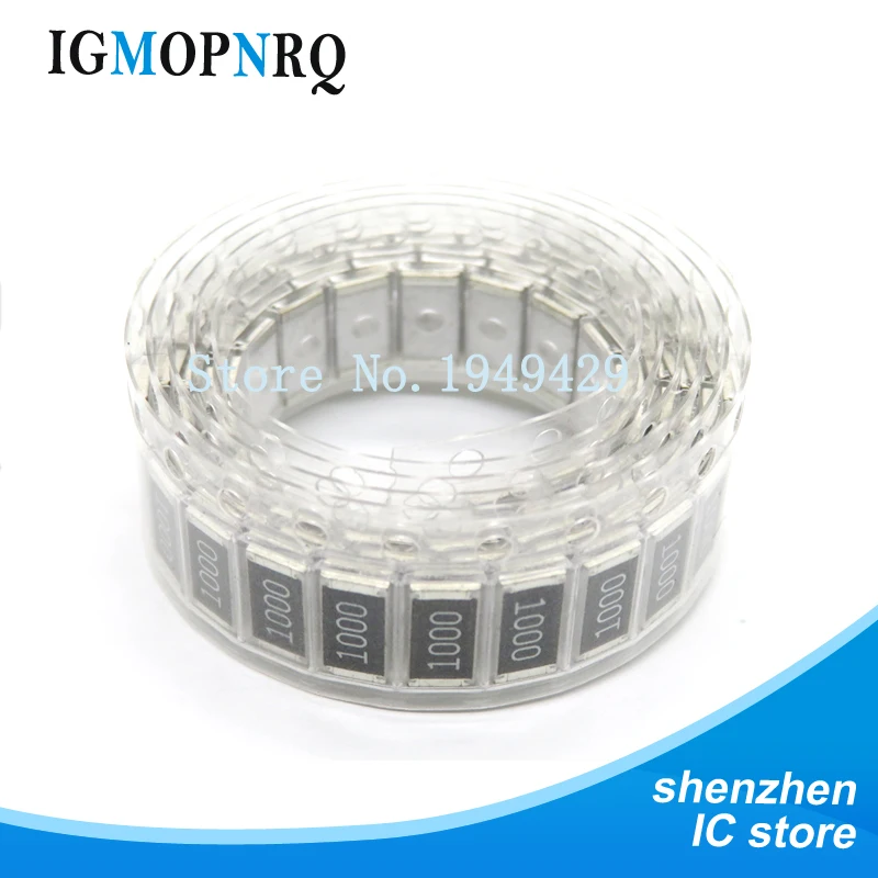 100 шт. 2512 5% 1 Вт SMD чип резистор Резистор 0R-10 M 0 10 220 470 Ом 0R 10R 100R 220R 470R 1K 2 K 4 7 100K 1M |
