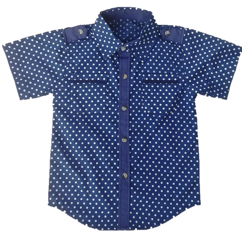 Летняя рубашка для мальчиков, новинка 2020, рубашки Menino Camisa для мальчиков, Классическая Повседневная рубашка с коротким рукавом, детская одежда с лацканами, детская одежда - изображение