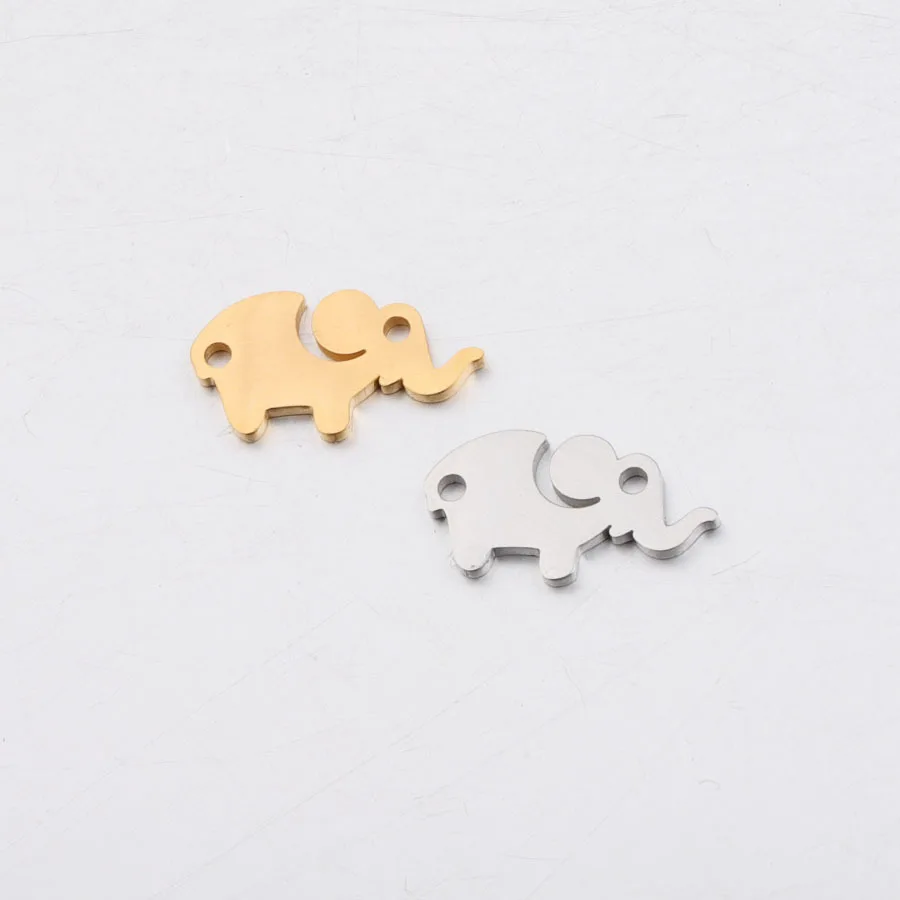 5 шт./лот подвеска в виде слона из нержавеющей стали сделай сам зеркальный