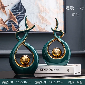 

Abstract Deer Figurines Ceramic Luxury Miniature Animals Living Room Creative Art Ornaments Crafts Hogar Home Decorations AB50XB