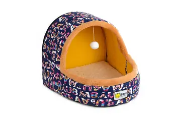 

Pet Kennel Teddy Mongolian Yurts Cats Nest Crystal velvet Tent For Small Dogs Cat Washable Pet Sleeping Mat Bed