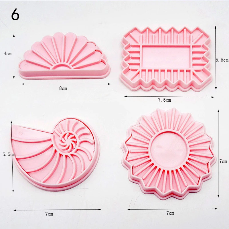 9 Styles 4PcsLot Cookie Cutter Biscuit Sugar Mold Baking Sugar Chocolate Fondant Party Mould For Cupcake Cake Decorating Tools17