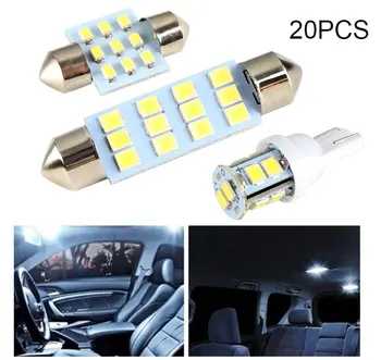 

2020 20pcs/set Combo LED Car Interior Inside Light Dome Map Door License Plate Lights CSL88
