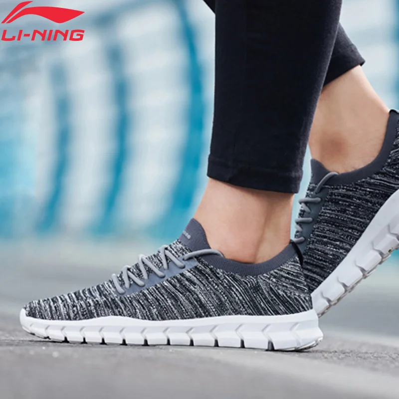 (Код Break) Li Ning Мужская умная быстросохнущая обувь моно кроссовки из пряжи дышащая