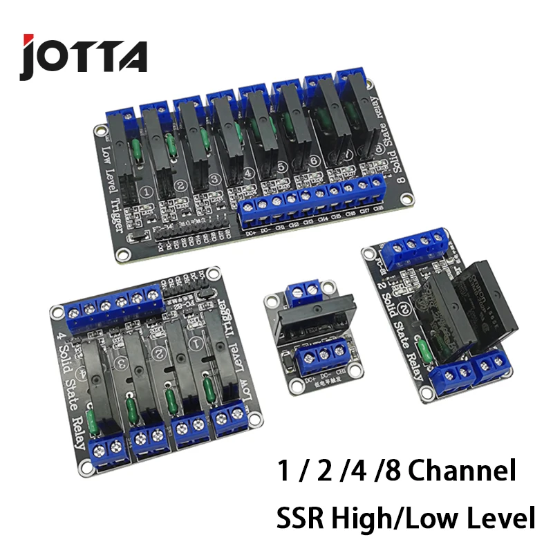 

5V Relay 1 2 4 8 Channel SSR High Low Level Solid State Relay Module 250V 2A For Arduino
