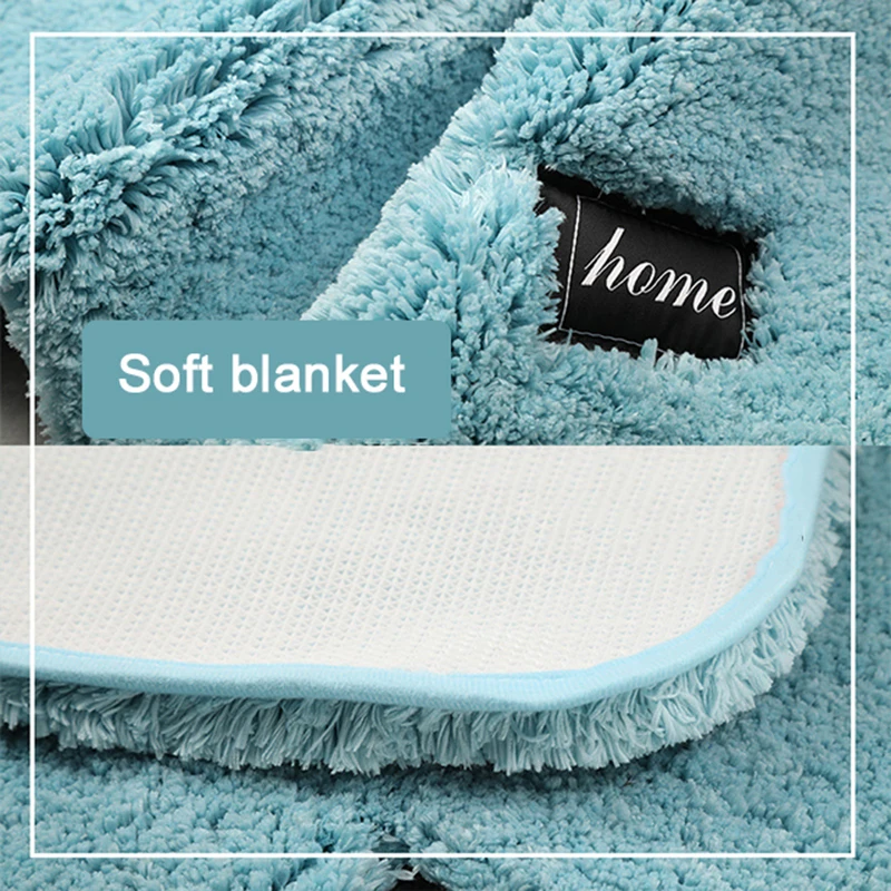 Bathroom Carpet Non-Slip Water Absorption Rectangle Rug Home Bedroom Living Room Floor Mats Rug Solid Color Carpet