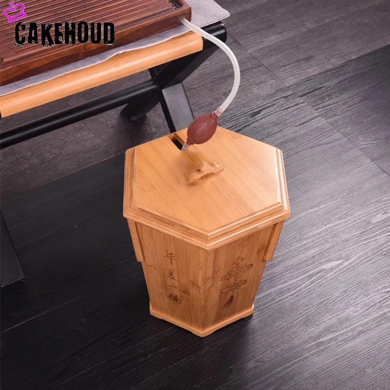 CAKEHOUD бамбуковый сосуд чайный набор кунг-фу сливной чай шлак баррель домашний ретро с крышкой контейнер для сточных вод чайная церемония аксессуары