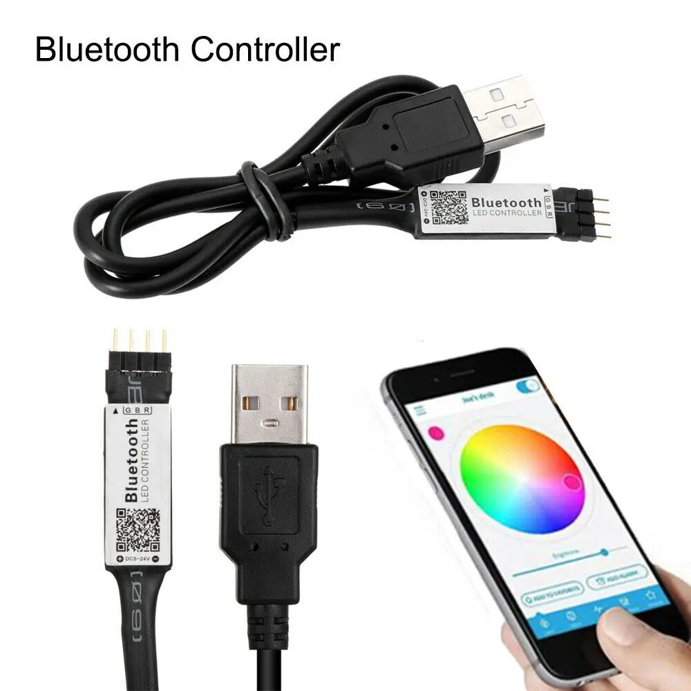 Bluetooth 4,0 USB Управление; DC 5V РФ ИК пульт дистанционного Музыка регулятор освещенности с дистанционным управлением светодиодный мини контроллер для SMD 3528 5050 2835 Светодиодные RGB ленты