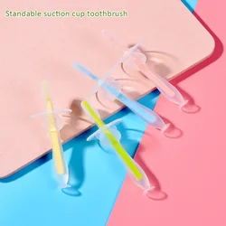 Cepillo de dientes de entrenamiento de silicona suave para bebé, herramienta de cuidado bucal, mordedor, recién nacido