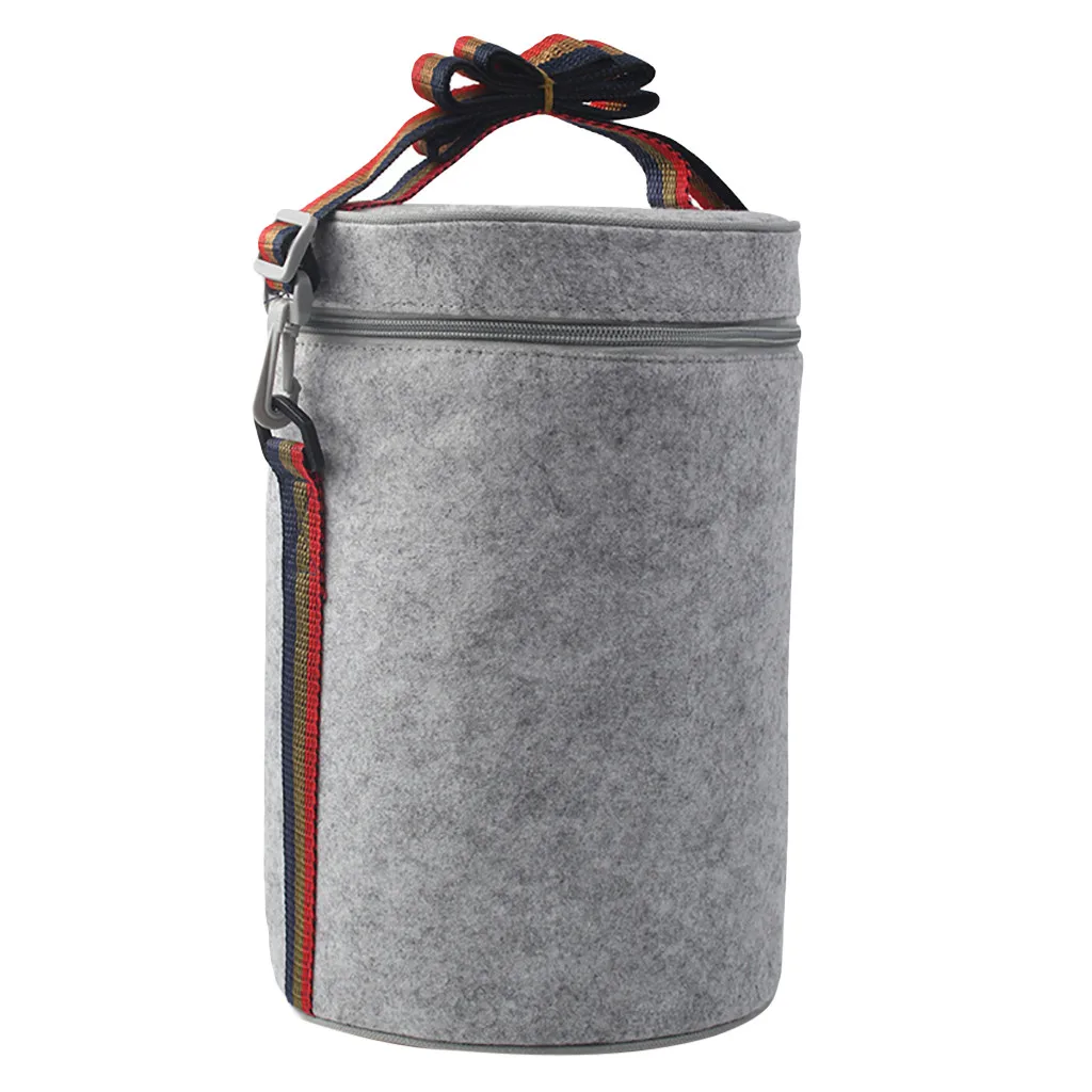 OCARDIAN сумка для обеда, Термосумка caixa termica, Изолированные сумки для обеда из войлока, Термосумка для еды, круглая сумка-холодильник G0807#10