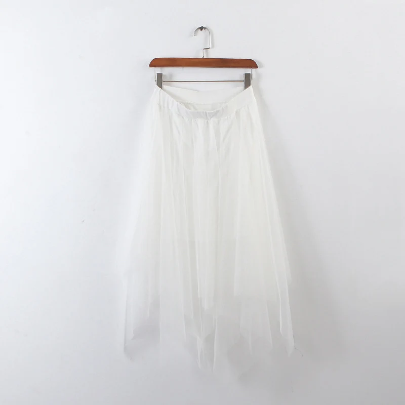 Летняя Женская Сексуальная Асимметричная юбка Удобная однотонная свободная модная простая