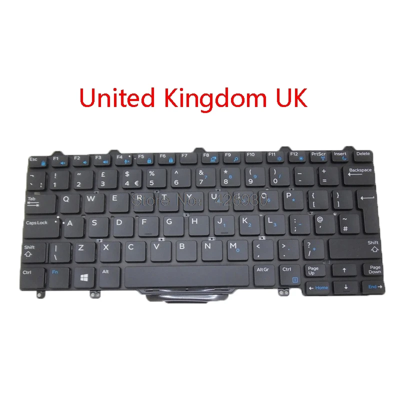 Ноутбук США Великобритания JP LA SL GR клавиатура для DELL 7350 E5250 E5270 E7250 E7270 E7450 E7470 3160 3150 японский латинский Словенский Германия