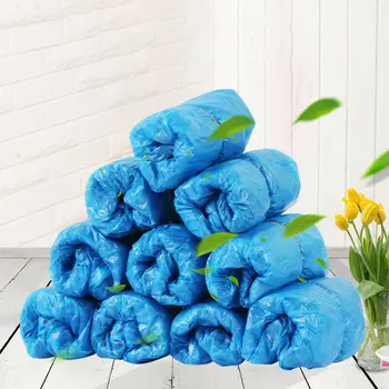 

100PCS Disposable Shoe Cover Overshoes Anti Slip Plastic Cleaning Boot Safety