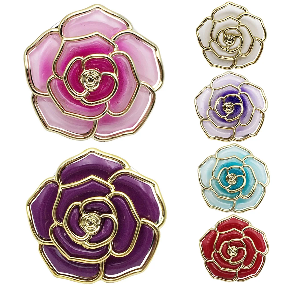 Folding Bag Hook Restaurant Alloy Mini Handbag Holder Hanger Round Portable Rose Shaped Cafe Purse Anti Slip Table