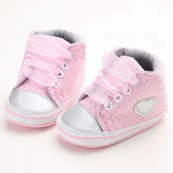 

Baby Shoes Newborn Baby Toddler Girl Crib Shoes Pram Soft Sole Prewalker Anti-slip Sneakers
