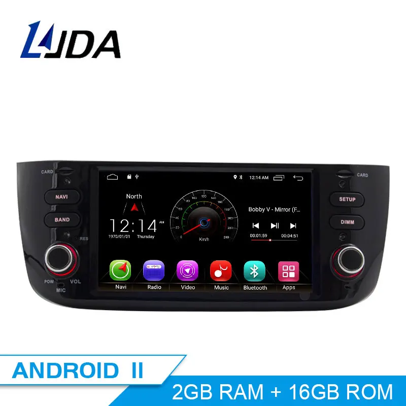 Автомагнитола DSP Carplay 1 din Android 11 автомобильный мультимедийный плеер для Fiat Punto Grande