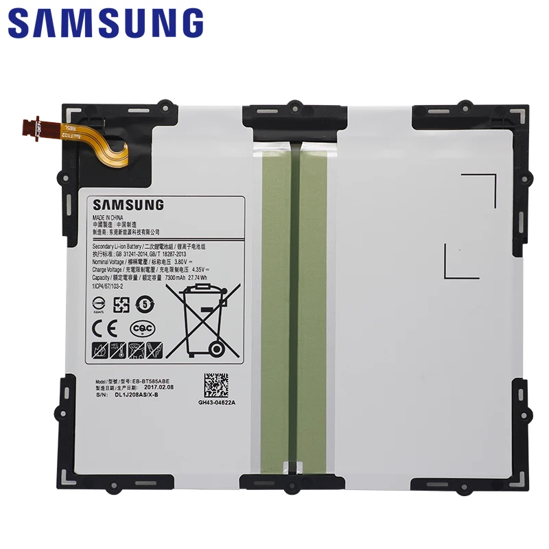 Оригинальный аккумулятор для планшета SAMSUNG 7300 мА/ч Samsung Galaxy Tab A 10 1 2016 батареи T580 EB
