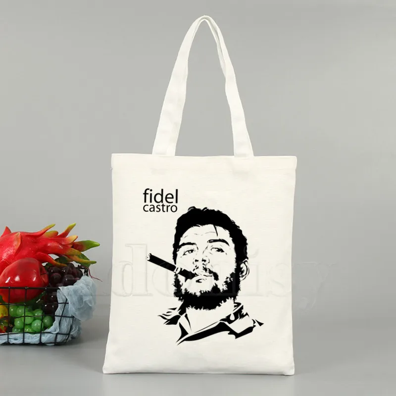 Cuba Kuba Avana Revolution Fidel Castro Che Guevara Communist Tote Bag Unisex Canvas Bags Shopping Casual Shoulder Foldable | Багаж и