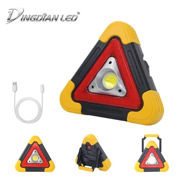 

Triangle Warning Traffic Light DC5V 20W COB Solar Rechargeable LED Work Light Outdoor Portable Car Repair Mini Camping Light
