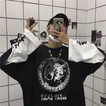 Dos Camisetas falsas para hombre, camisetas originales con estampado de letras oscuras, primavera y otoño, Camiseta holgada de manga completa que combina con todo, ropa para niño