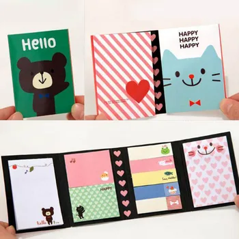

Mini Kawaii Cartoon Animals Cat Panda Memo Pad Sticky Notes Memo Notebook Stationery Note Paper Stickers School Supplies