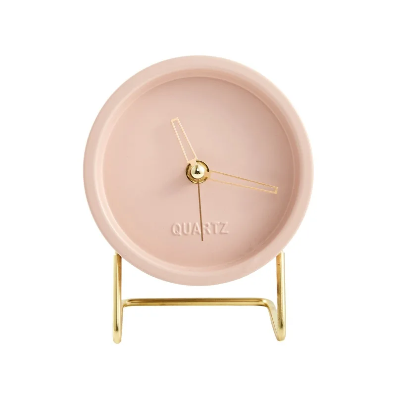 

Nordic Digital Alarm Clocks Fashion Art Electronic Desk Simple Desktop Ornaments Silent Creative Cute Mini Metal Small Clock B