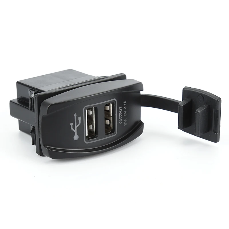 Двойной USB Порты и разъёмы 12V 24V Водонепроницаемый руль автомобиля Зарядное