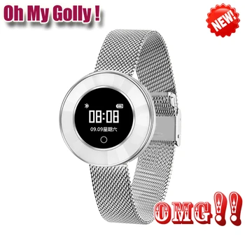 

OMG ! X6 Lady Smart Bracelet IP68 Waterproof Steel Strap Heart Rate Monitoring Blood Pressure Smart Watch Women Smartwatch