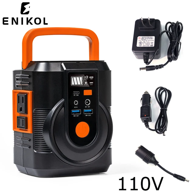 110V Outdoor Energy Power Supply Charging Portable Power Station Enikol 30000mAh 220V Solar Generator 100W for Camping Emergency 110V