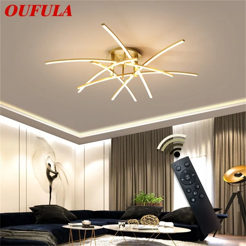 

BROTHER Chandelier Ceiling Light Fixtures with Remote Control Dimmable 220V 110V Modern Decorative For Home Living Room Dining