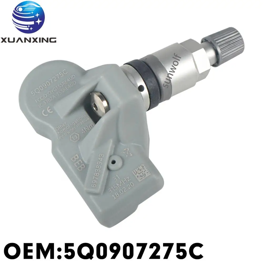 

5Q0907275C система контроля давления в шинах TPMS 315 МГц для Audi Q7 VW Tiguan Touareg Touran 5Q0907275A