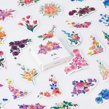 

45 pcs/pack Blooming Flower Decorative Stickers Adhesive Stickers DIY Decoration Diary Japanese Stationery Stickers Gift