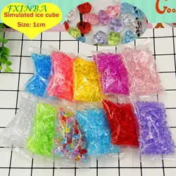 FXINBA 200 шт 1 см красочные бусины амулеты для слизи игрушки акриловый для кубиков льда для ремесла аквариум Декор телефона дети глина "сделай