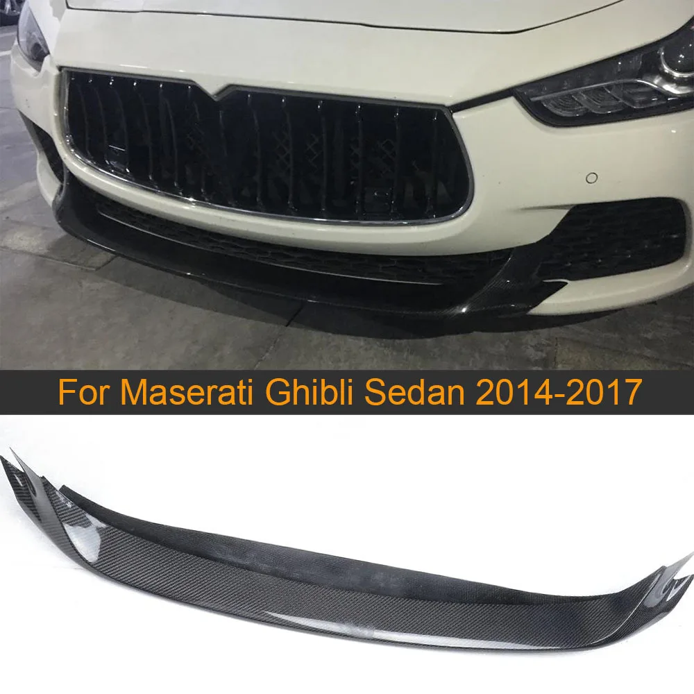 Спойлер для переднего бампера из углеродного волокна Maserati Ghibli Sedan 4 двери 2014 2017