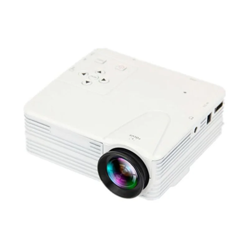 Mini projecteur portatif LED multimédia HD 1080p 80 lumens, prise en charge  des cartes HDMI / VGA / AV / USB / SD, modèle: H80 (noir)