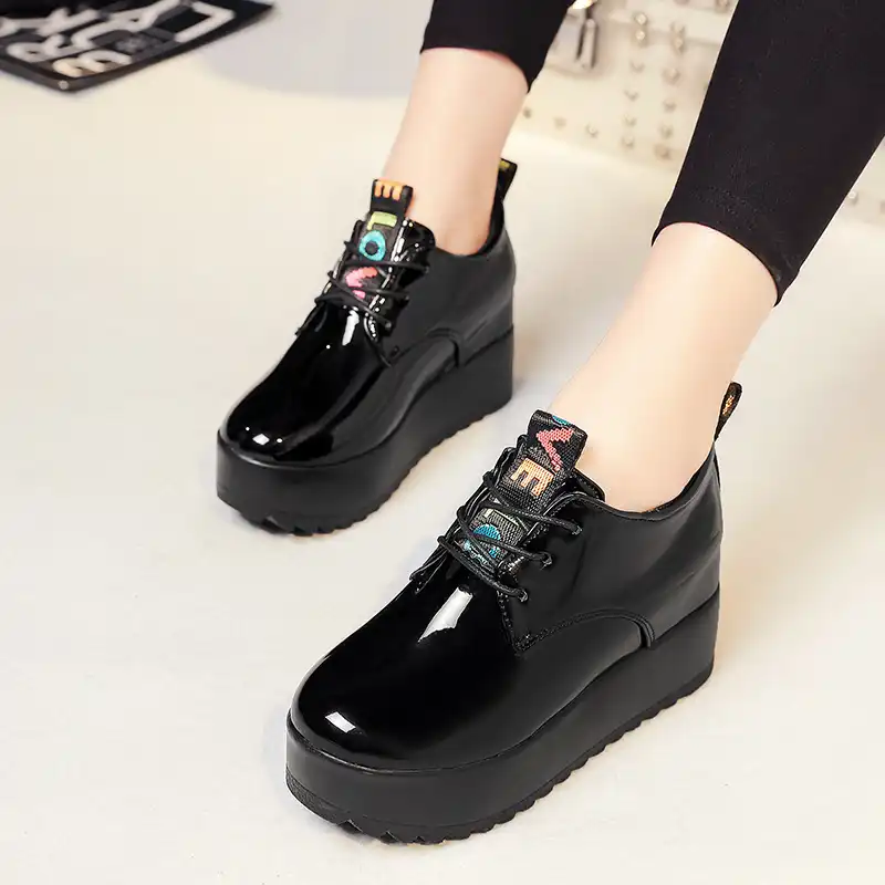 platform patent leather loafers
