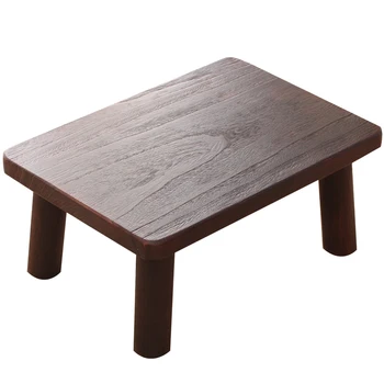 

Japanese style wood burning window table living room solid wood coffee table window table bed square small coffee table
