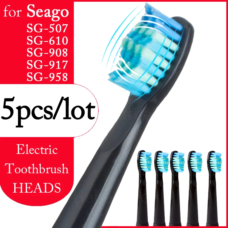 

5 PCS/lot Nozzles Heads for Seago Electric Toothbrush Tooth Brush Attachments Oral Teeth Compatible Replacement Head Spare Parts