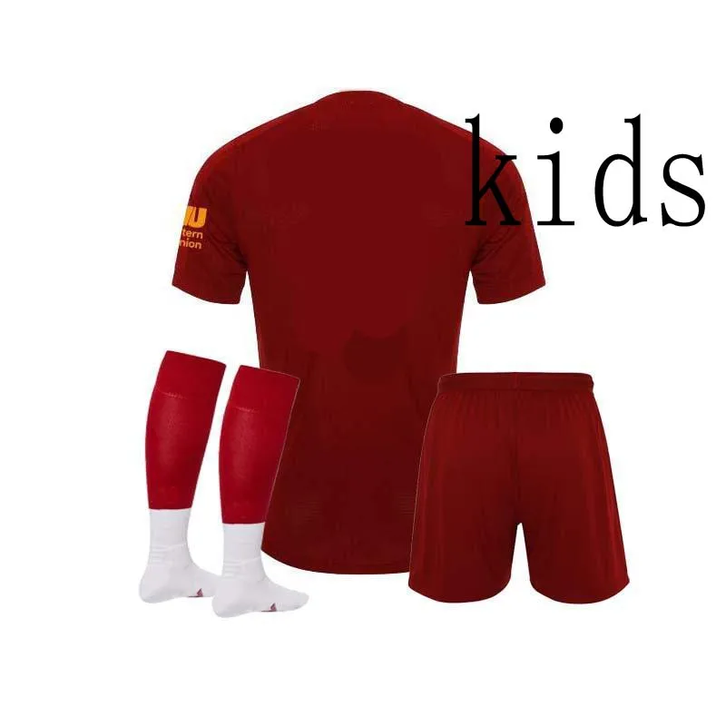 Новинка-, Liverpooles, Детский комплект, носки футбольные футболки 19 20 home Out 3rd GK M. SALAH MANE VIRGIL, футбольная рубашка - Цвет: AWAY6