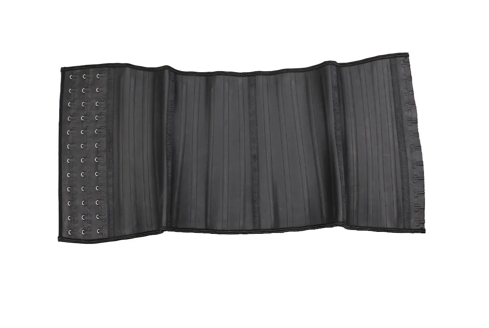 NB1419_01 Atbuty Latex Waist Trainer Big Leather Hooks 25 Steel Bones Long Torso Waist Shaper Corsets (16)