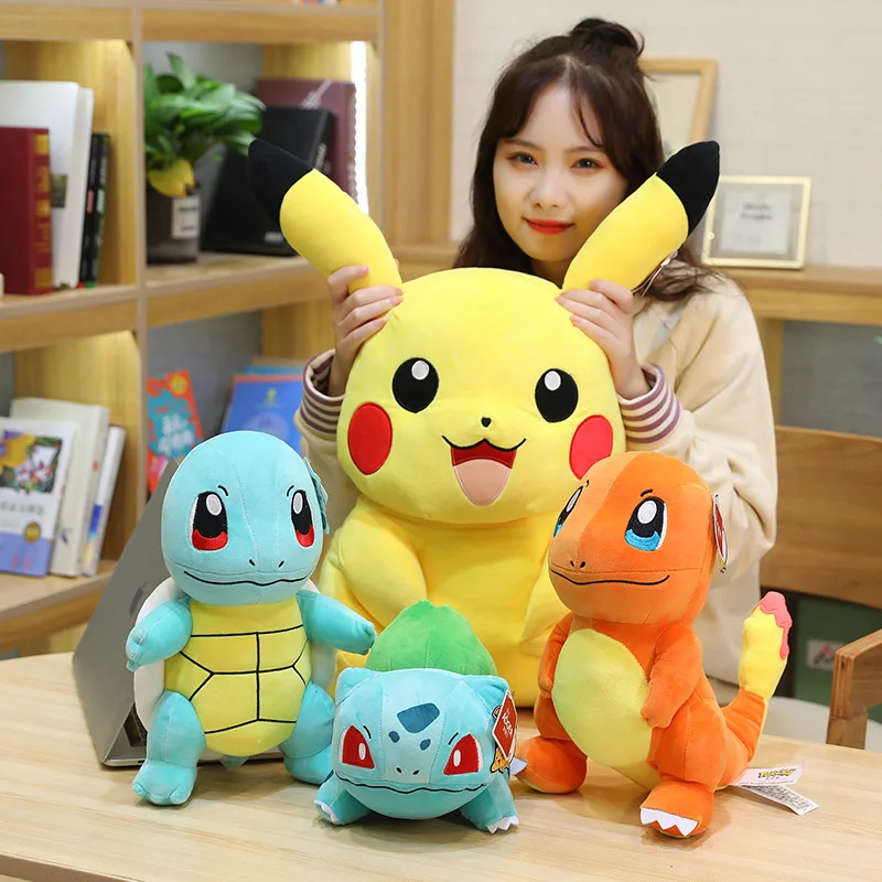 Аниме детский подарок Покемон Пикачу плюшевая кукла Bulbasaur Eevee Snorlax Jigglypuff Squirtle
