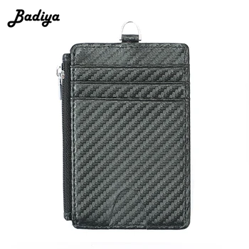 

Slim RFID Blocking Leather Wallet Credit ID Card Holder Money Case for Men 2020 Fashion Zipper Coin Pocket Men Business Purse