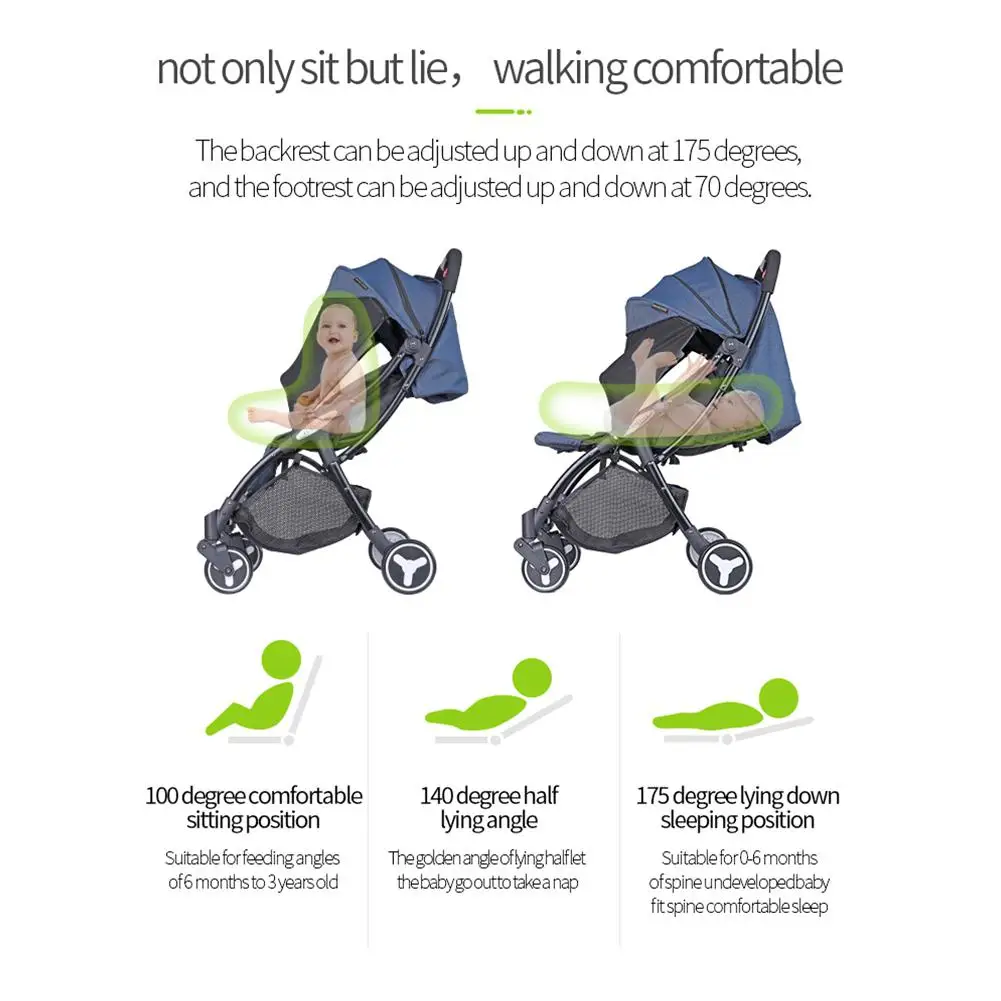 Kidlove детская коляска Wagon портативная складная детская коляска легкая детская прогулочная коляска