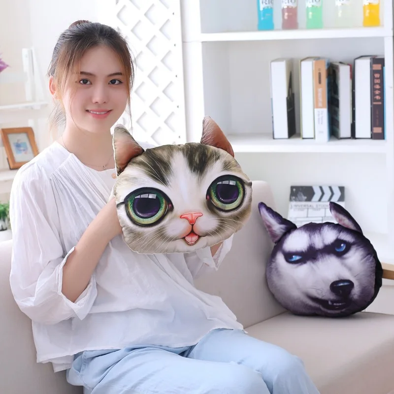 Мультяшная кошка, собака, животное, выразительная рука, теплые плюшевые игрушки, цилиндрическая рука, детская подушка, подарок на день рождения для женщин