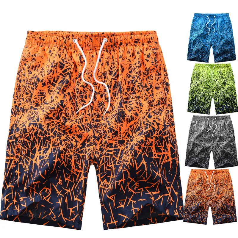 

2019 Summer New Style Men'S Wear Fashion Floral Printed High Waist MEN'S Beach Pants MEN'S Casual Shorts