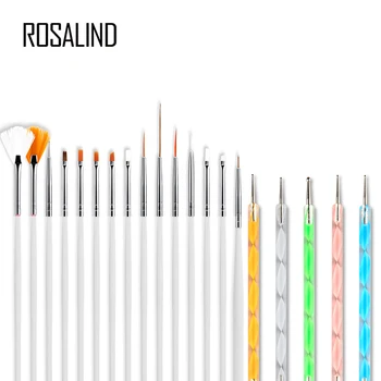 

ROSALIND Nails Accessoires For gel nail polish art design Manicure tool Acrylic brushes Manicure nail bruhes pen Sets
