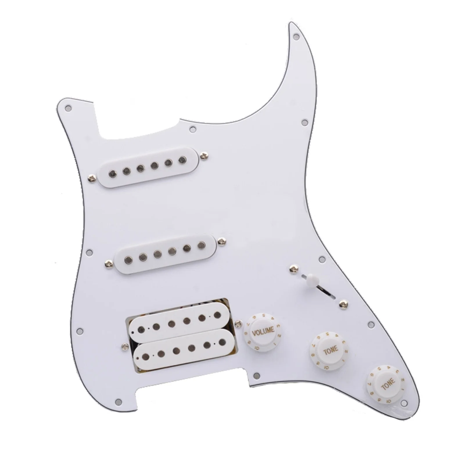 

Многоцветная электрогитара Pickguard и белая SSH загруженная Предварительно Проводная сборка чесалки
