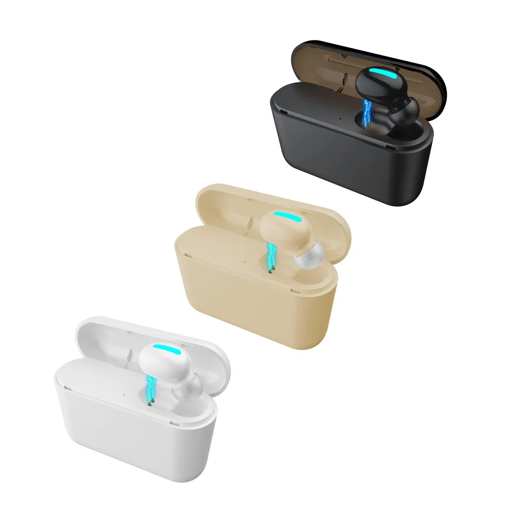 Лучшие продажи продуктов TWS одиночные Беспроводные Bluetooth 5,0 стерео мини наушники-вкладыши гарнитуры для Носимых устройств